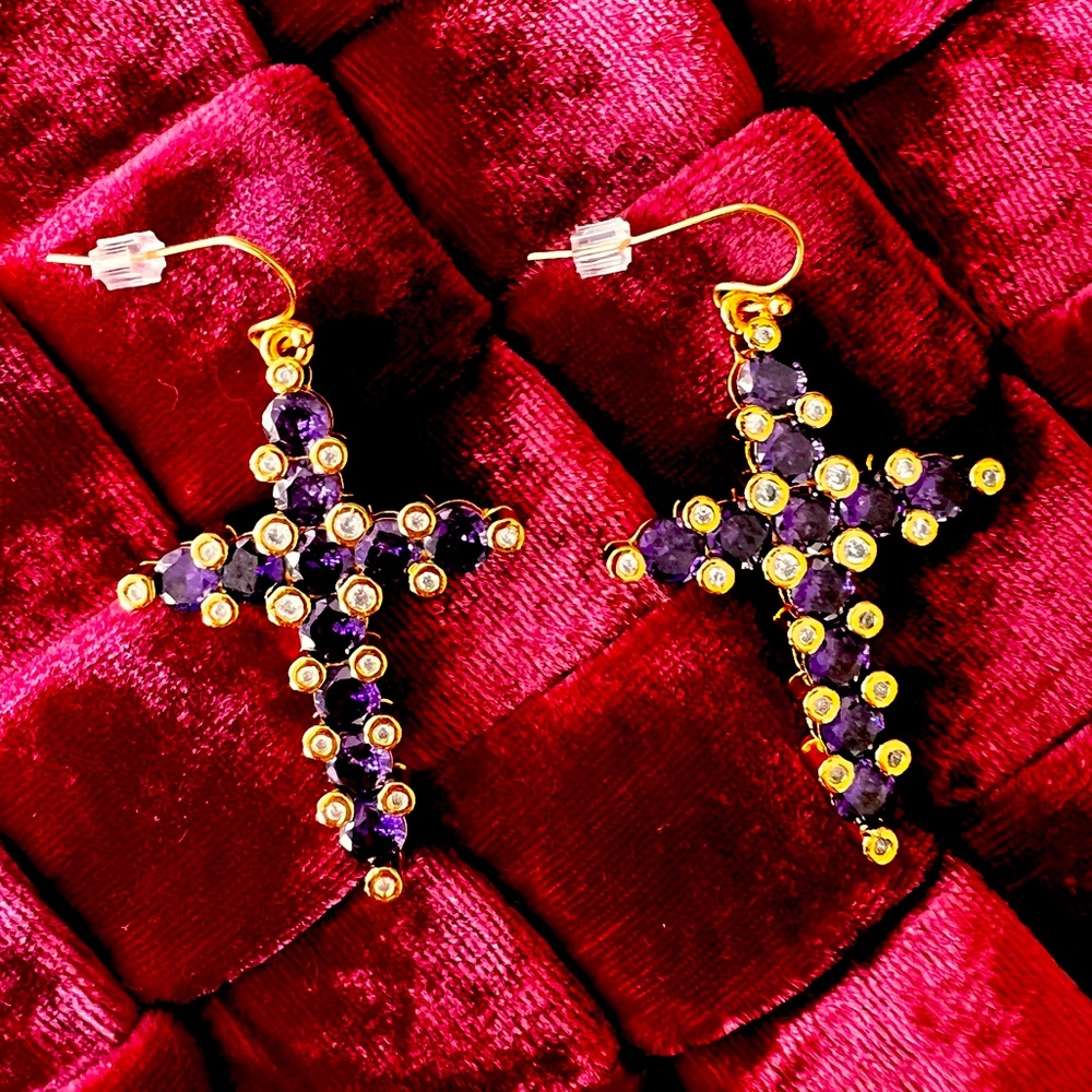Vanessa Mooney Cypress Cross Earrings